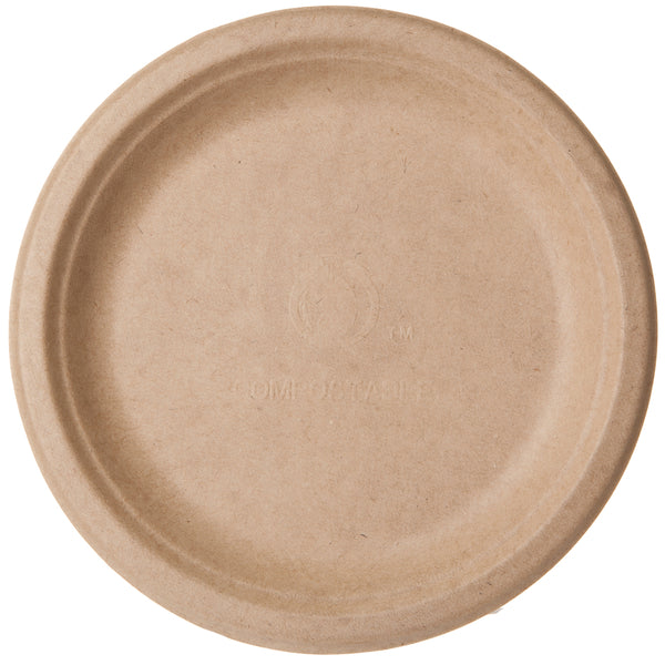 Plato compostable de bagasse 23cm (300 u) 23cm